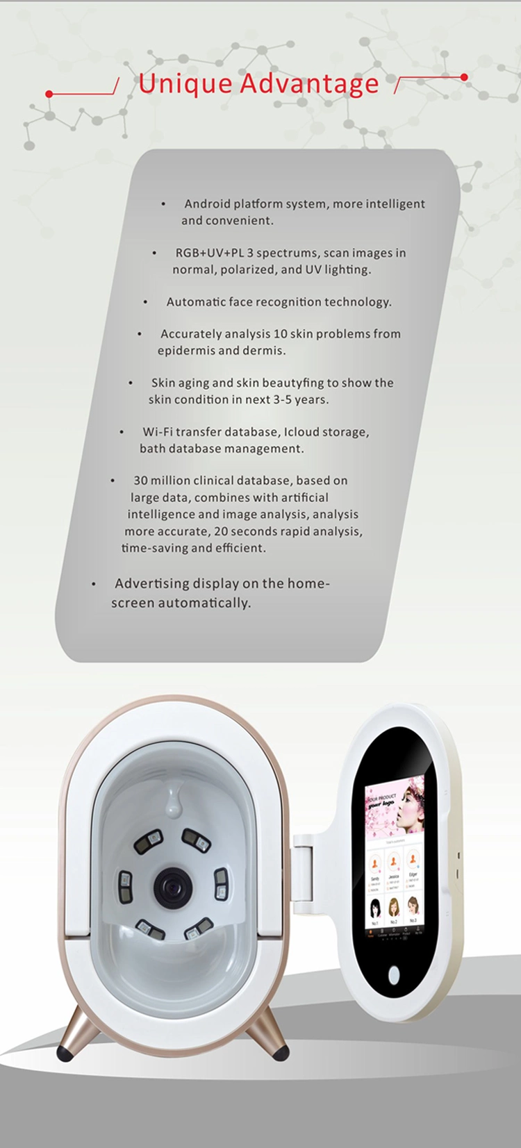 Professional Facial Magic Mirror Max Skin Analyzer