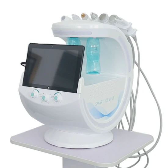 Portátil 7 em 1 Hydrafacial Aqua Peel Smart Ice Blue RF Radiofrequency Skin Scrubber Hydra Dermoabrasion Hydro Facial Care Beauty Machine com analisador de pele