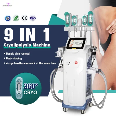 Criolipólise 360° Emagrecimento Congelamento de gordura Perda de peso Congelamento Cryo Lipo Laser Beauty Sistema de cavitação a vácuo Lipolaser RF Cool Body Sculpting Machine