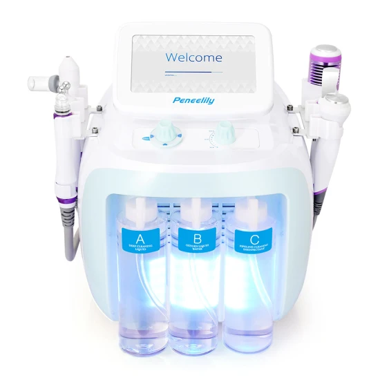 6 em 1 Korea Aqua Peeling Machine Hydro Oxygen Facial Diamond Dermoabrasão Machine H2O2 Hydrafacials Machine