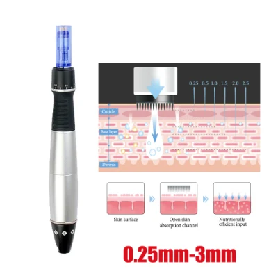 Micro agulha eletrônica Nano/aço Dermapen Auto-Stamp motorizada Meso Derma Roller Pen Dre80