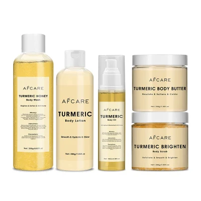 Conjunto de cuidados com a pele de marca própria Ayurveda açafrão cosmético natural